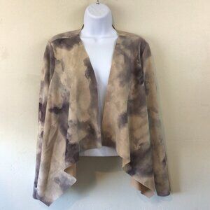 C+D+M Tan Print Thin Cardigan Jacket
